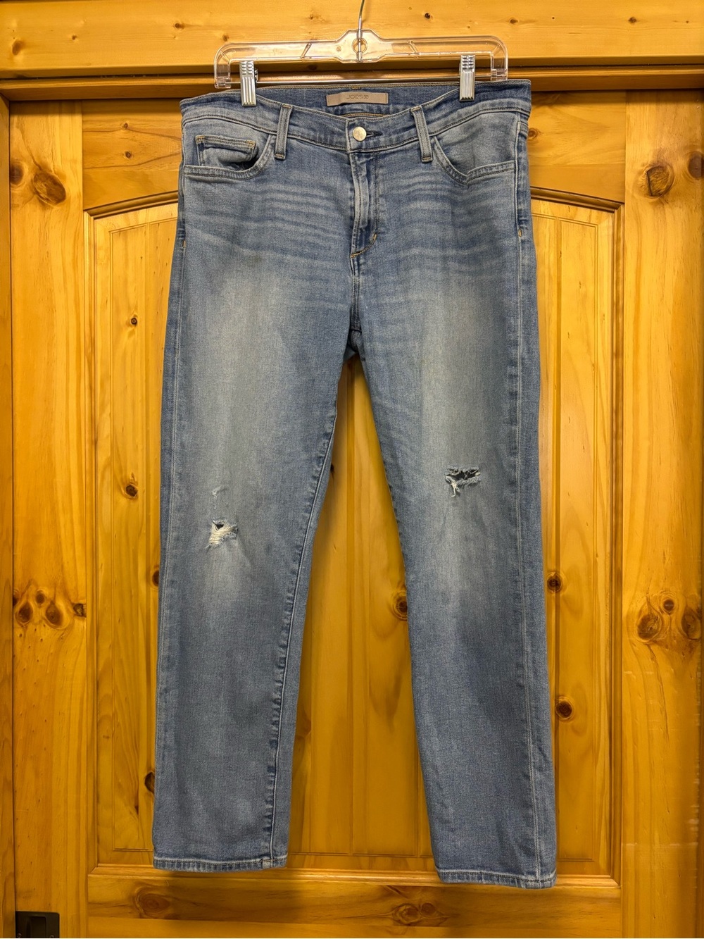 Joe’s Jeans The Bobby Mid-Rise Tapered Crop Boyfriend Not Sorry Destruct Jeans